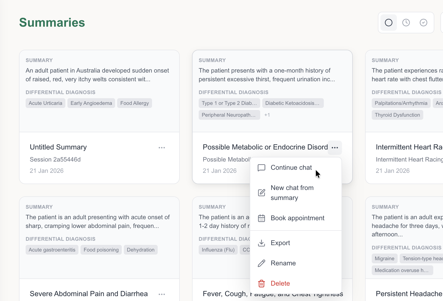 Action Menu Controls