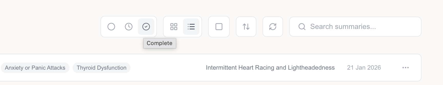 Management Tab Controls